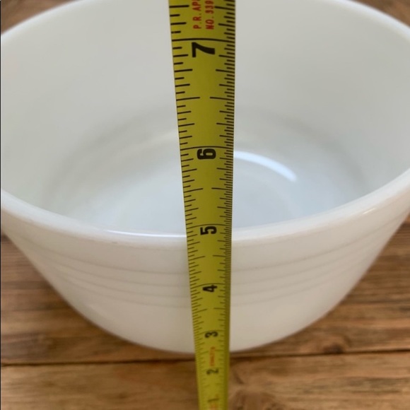 SOLD Rare Vintage Pyrex- Hamilton Beach Large Ribbed Milk Glass Mixing Bowl - Picture 9 of 10